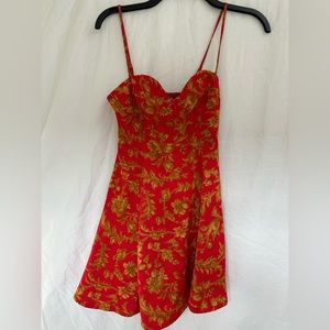 Urban Outfitters Orion Bustier Floral Mini Dress Size XS